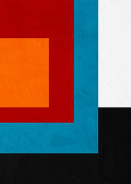 Abstract Geometric Color Block Art