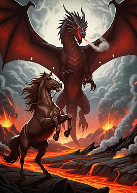 Dragon Horse Volcanic Landscape