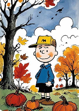 Charlie Brown Autumn Scene
