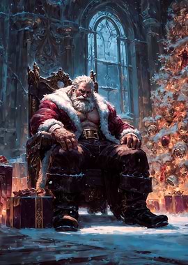 Muscular Santa Claus: Winter Throne Room