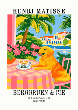 Henri Matisse Dog Cafe Painting