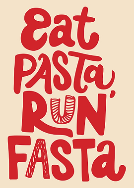 Eat Pasta, Run Fasta Text Art