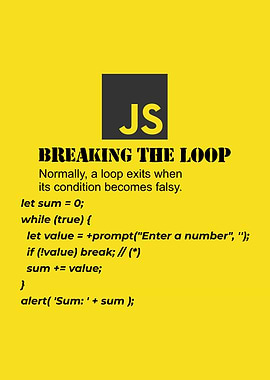 JavaScript Breaking the Loop Concept