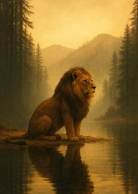 Lion by the Lake