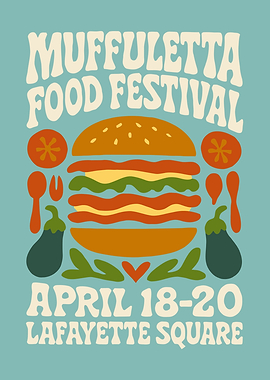 Muffuletta Food Festival Poster