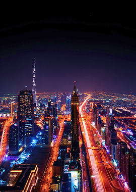 Dubai Skyline at Night