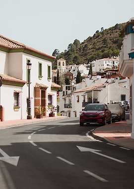 Street view of a Spanish town