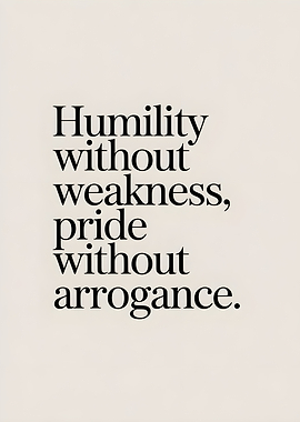 Humility and Pride Text Art