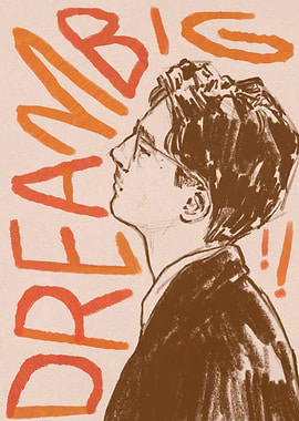 Dream Big Portrait Illustration