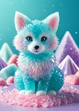 Crystal Candy Fox Figurine