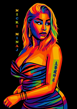 Colorful Nicki Minaj Portrait