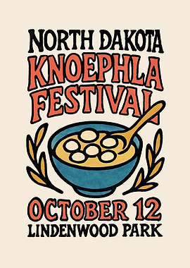 North Dakota Knoephla Festival Poster