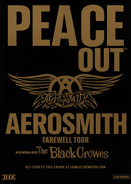Aerosmith Peace Out Farewell Tour Poster