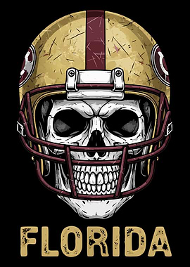 Florida Football Skull Helmet Graphic