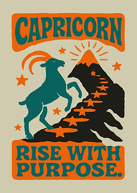 Capricorn Rise With Purpose Poster