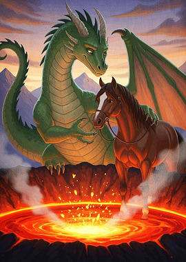 Dragon and Horse Lava
