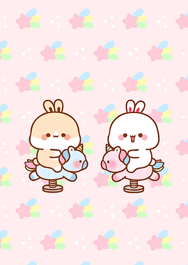 Bunnies Unicorn Spring Riders