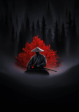 Samurai in Dark Forest