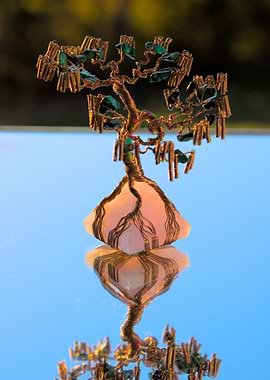 In repose on a mirrored sky