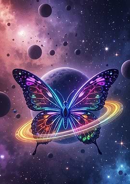 Cosmic Butterfly Rings and Planets