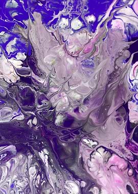 Abstract Purple and Pink Fluid Art