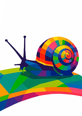 Colorful Snail Illustration