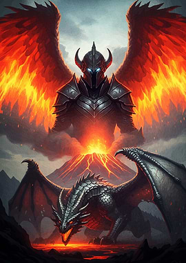 Armored Warrior Dragon Volcano