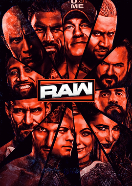 WWE Raw Wrestlers Collage