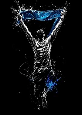 Soccer Player Victory Art