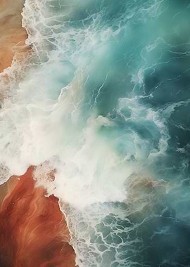 Ocean Waves Sandy Shore