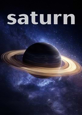 Saturn planet with rings in space