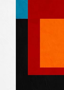 Abstract Geometric Color Block Art