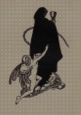 Grim Reaper and Angel Pixel Art