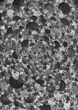 SKY — Negative Black and White Spirals