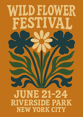 Wild Flower Festival Poster