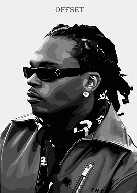 Offset Portrait in Black and White