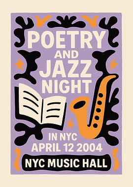 Poetry and Jazz Night Poster