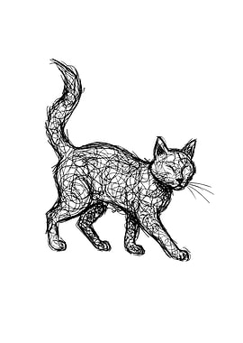 Sketch of a Walking Cat