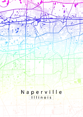 Naperville Illinois City Map
