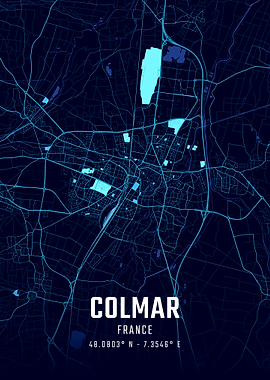 Colmar Midnight City Map