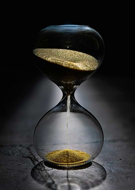 Hourglass with Golden Sand