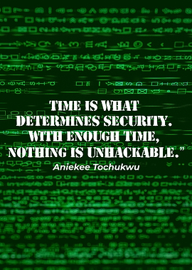 Cybersecurity Quote on Digital Background