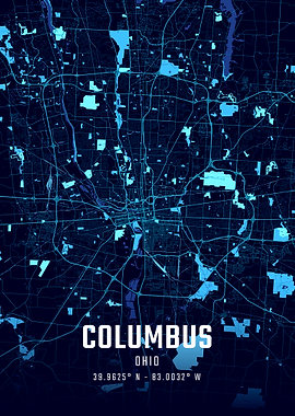 Columbus Midnight City Map