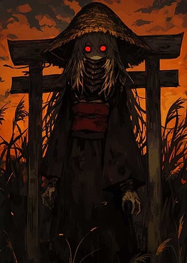 Dark Figure with Red Eyes