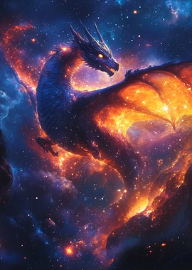 Cosmic Dragon in Nebula