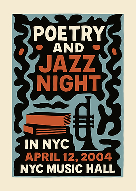 Poetry and Jazz Night Poster