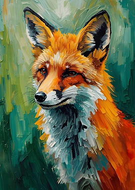 Fox Portrait Painting