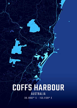 Coffs Harbour Midnight City Map