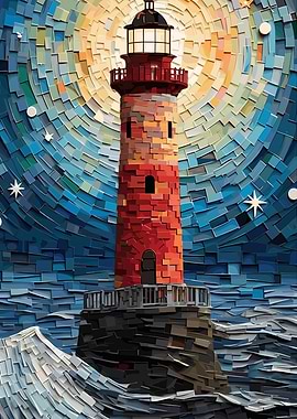 Lighthouse Mosaic Art