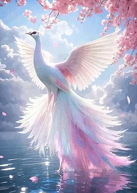 Elegant Peacock Cherry Blossom